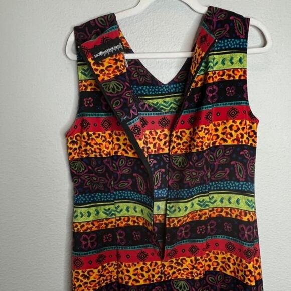 Sag Harbor Size 12P Boho Chic Style Striped Midi Dress - Picture 9 of 13